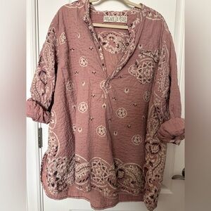 Magnolia Pearl Pink Bandana Tunic Top